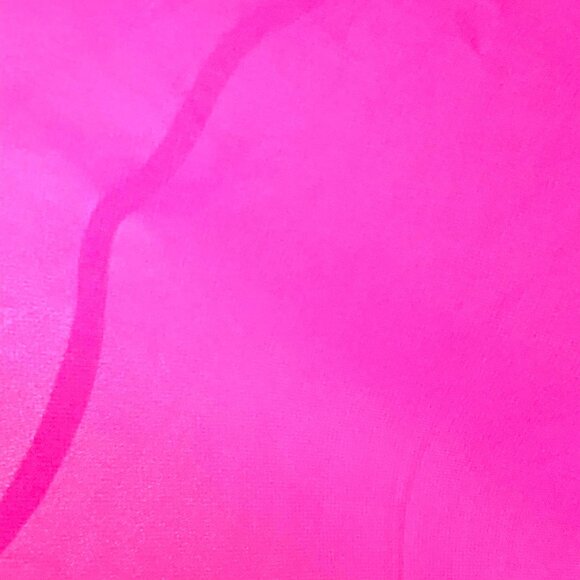 Fuchsia Ruffle-Front Chiffon Bridesmaid Dress V-Neckline Waist Knee-Length New - Picture 8 of 12